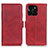 Leather Case Stands Flip Cover Holder M15L for Huawei Honor X6a Red