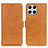 Leather Case Stands Flip Cover Holder M15L for Huawei Honor X8 4G Light Brown