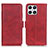 Leather Case Stands Flip Cover Holder M15L for Huawei Honor X8 4G Red