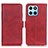 Leather Case Stands Flip Cover Holder M15L for Huawei Honor X8 5G Red