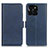 Leather Case Stands Flip Cover Holder M15L for Huawei Honor X8b Blue