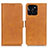 Leather Case Stands Flip Cover Holder M15L for Huawei Honor X8b Light Brown