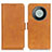 Leather Case Stands Flip Cover Holder M15L for Huawei Mate 60 Pro Light Brown