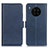 Leather Case Stands Flip Cover Holder M15L for Huawei Nova 8i Blue