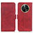 Leather Case Stands Flip Cover Holder M15L for Huawei Nova Y91 Red