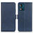 Leather Case Stands Flip Cover Holder M15L for Motorola Moto E13 Blue