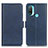 Leather Case Stands Flip Cover Holder M15L for Motorola Moto E30 Blue