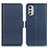 Leather Case Stands Flip Cover Holder M15L for Motorola Moto E32 Blue