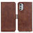 Leather Case Stands Flip Cover Holder M15L for Motorola Moto E32s