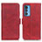 Leather Case Stands Flip Cover Holder M15L for Motorola Moto Edge 20 Pro 5G Red