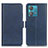 Leather Case Stands Flip Cover Holder M15L for Motorola Moto Edge 40 Neo 5G Blue