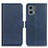 Leather Case Stands Flip Cover Holder M15L for Motorola Moto G 5G (2023) Blue