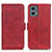 Leather Case Stands Flip Cover Holder M15L for Motorola Moto G 5G (2023) Red