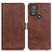 Leather Case Stands Flip Cover Holder M15L for Motorola Moto G Play (2023) Brown