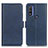 Leather Case Stands Flip Cover Holder M15L for Motorola Moto G Pure Blue