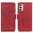 Leather Case Stands Flip Cover Holder M15L for Motorola Moto G42 Red