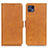 Leather Case Stands Flip Cover Holder M15L for Motorola Moto G50 5G Light Brown