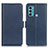 Leather Case Stands Flip Cover Holder M15L for Motorola Moto G60 Blue