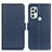 Leather Case Stands Flip Cover Holder M15L for Motorola Moto G60s Blue