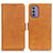 Leather Case Stands Flip Cover Holder M15L for Nokia G42 5G Light Brown