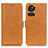 Leather Case Stands Flip Cover Holder M15L for OnePlus 10R 5G Light Brown