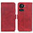 Leather Case Stands Flip Cover Holder M15L for OnePlus 10R 5G Red