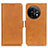 Leather Case Stands Flip Cover Holder M15L for OnePlus 11 5G Light Brown