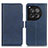 Leather Case Stands Flip Cover Holder M15L for OnePlus 12 5G Blue