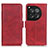 Leather Case Stands Flip Cover Holder M15L for OnePlus 12 5G Red