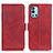 Leather Case Stands Flip Cover Holder M15L for OnePlus 9R 5G Red