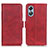 Leather Case Stands Flip Cover Holder M15L for Oppo A17 Red