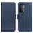 Leather Case Stands Flip Cover Holder M15L for Oppo A54 5G Blue