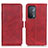 Leather Case Stands Flip Cover Holder M15L for Oppo A54 5G Red