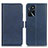 Leather Case Stands Flip Cover Holder M15L for Oppo A54s Blue