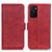 Leather Case Stands Flip Cover Holder M15L for Oppo A55S 5G Red