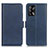 Leather Case Stands Flip Cover Holder M15L for Oppo A74 4G Blue