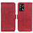 Leather Case Stands Flip Cover Holder M15L for Oppo A74 4G Red