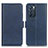 Leather Case Stands Flip Cover Holder M15L for Oppo Reno6 5G Blue