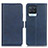 Leather Case Stands Flip Cover Holder M15L for Realme 8 4G Blue