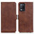 Leather Case Stands Flip Cover Holder M15L for Realme 8 5G Brown