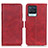 Leather Case Stands Flip Cover Holder M15L for Realme 8 Pro Red