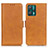 Leather Case Stands Flip Cover Holder M15L for Realme 9 4G Light Brown