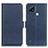 Leather Case Stands Flip Cover Holder M15L for Realme C21 Blue