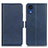 Leather Case Stands Flip Cover Holder M15L for Samsung Galaxy A03 Core Blue