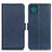 Leather Case Stands Flip Cover Holder M15L for Samsung Galaxy A22 5G Blue