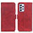 Leather Case Stands Flip Cover Holder M15L for Samsung Galaxy A73 5G Red