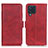 Leather Case Stands Flip Cover Holder M15L for Samsung Galaxy M32 4G Red