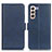 Leather Case Stands Flip Cover Holder M15L for Samsung Galaxy S21 5G Blue