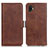 Leather Case Stands Flip Cover Holder M15L for Samsung Galaxy Xcover Pro 2 5G Brown