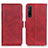 Leather Case Stands Flip Cover Holder M15L for Sony Xperia 1 V Red